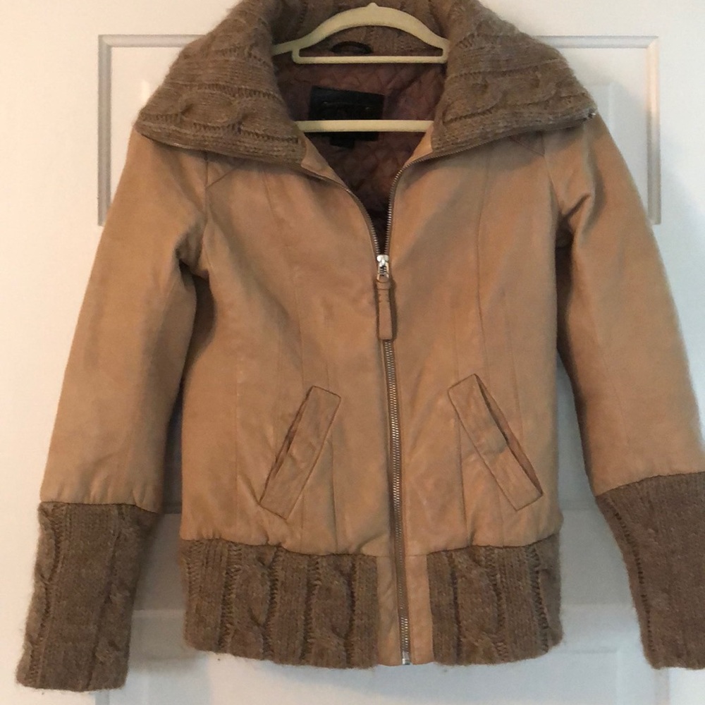 Domina Elongated Leather Bomber Jacket